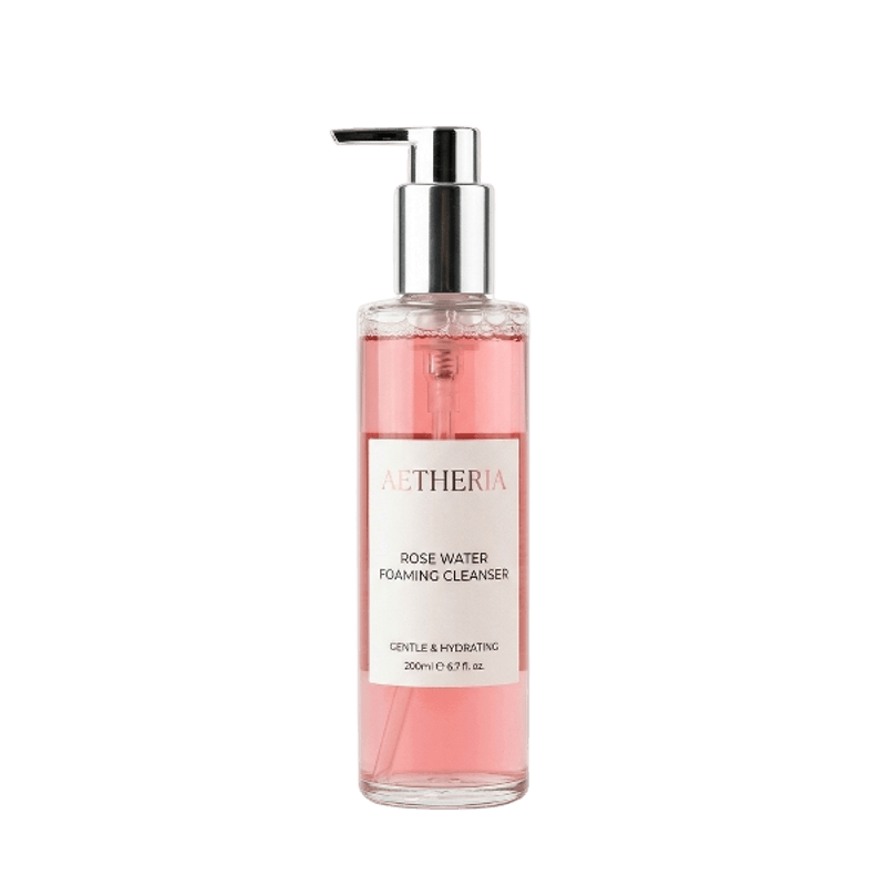 Aetheria Mousse Nettoyante Délicate à l'Eau Florale de Rose Pure